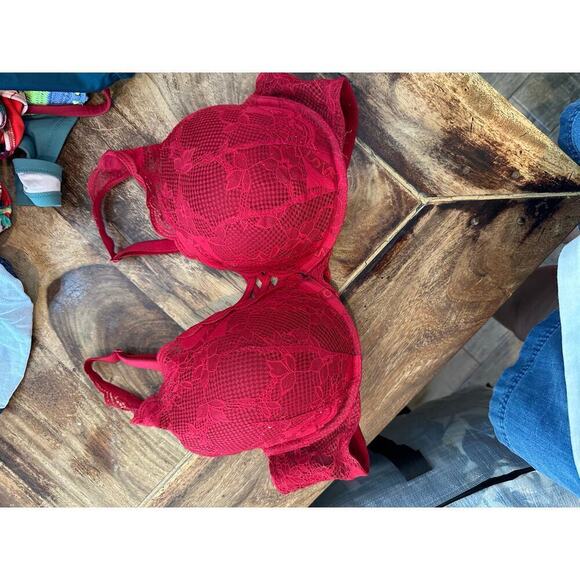 Torrid Curve Tattoo Lace Padded Convertible Strap Push Up Plunge Bra Size 40D - Picture 3 of 10